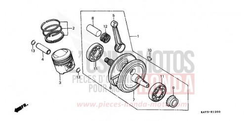 VILEBREQUIN/PISTON NX125K de 1989